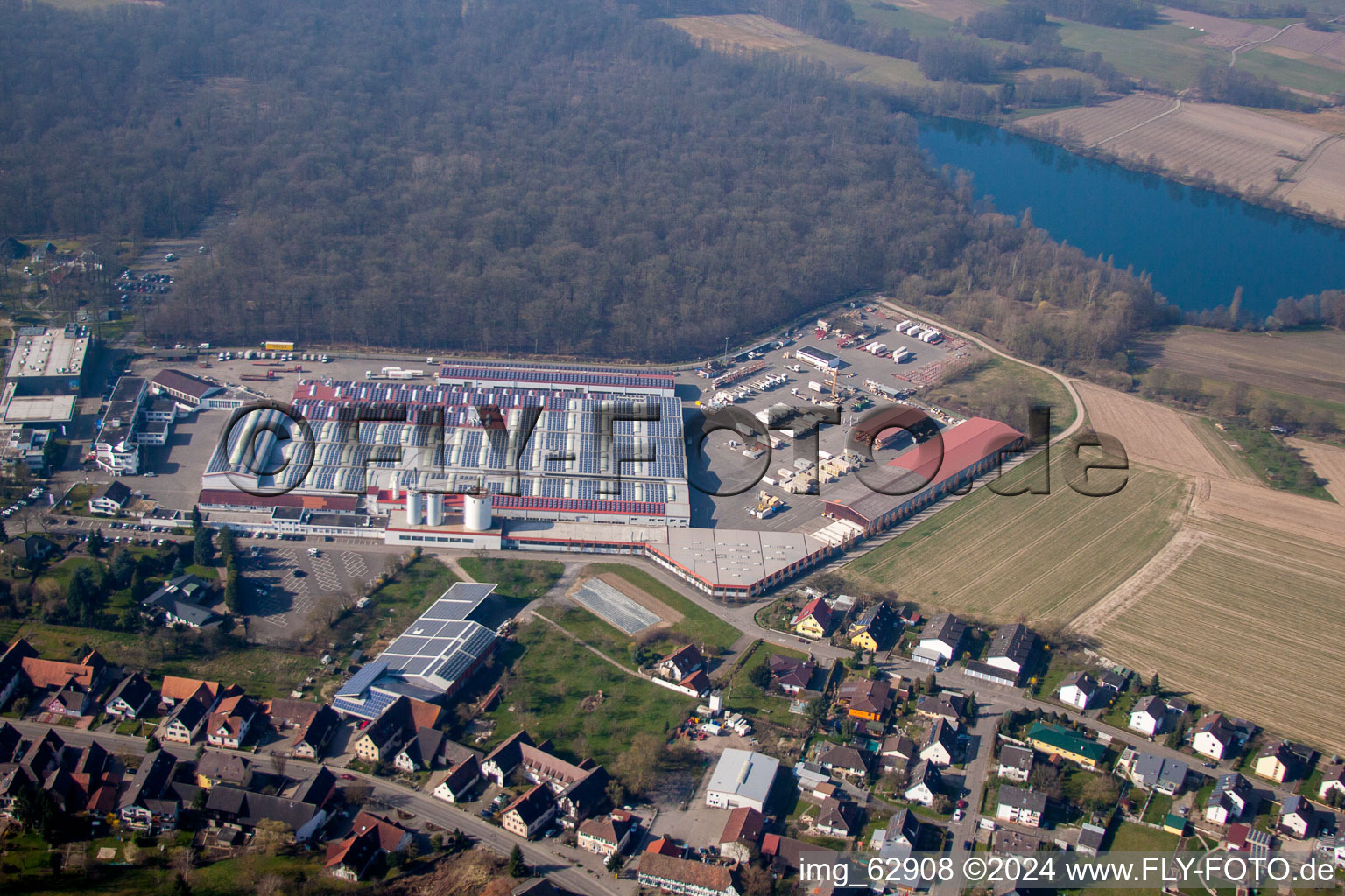 Quartier Linx in Rheinau dans le département Bade-Wurtemberg, Allemagne depuis l'avion