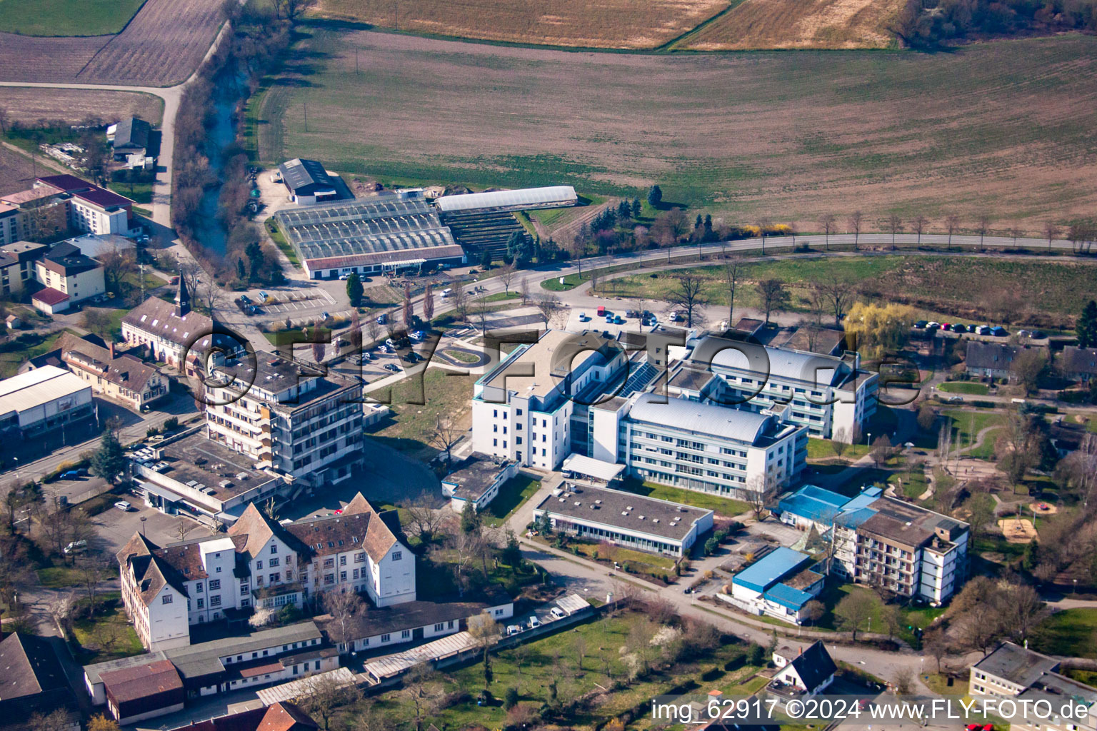 Vue oblique de Administration locale Kork à le quartier Kork in Kehl dans le département Bade-Wurtemberg, Allemagne