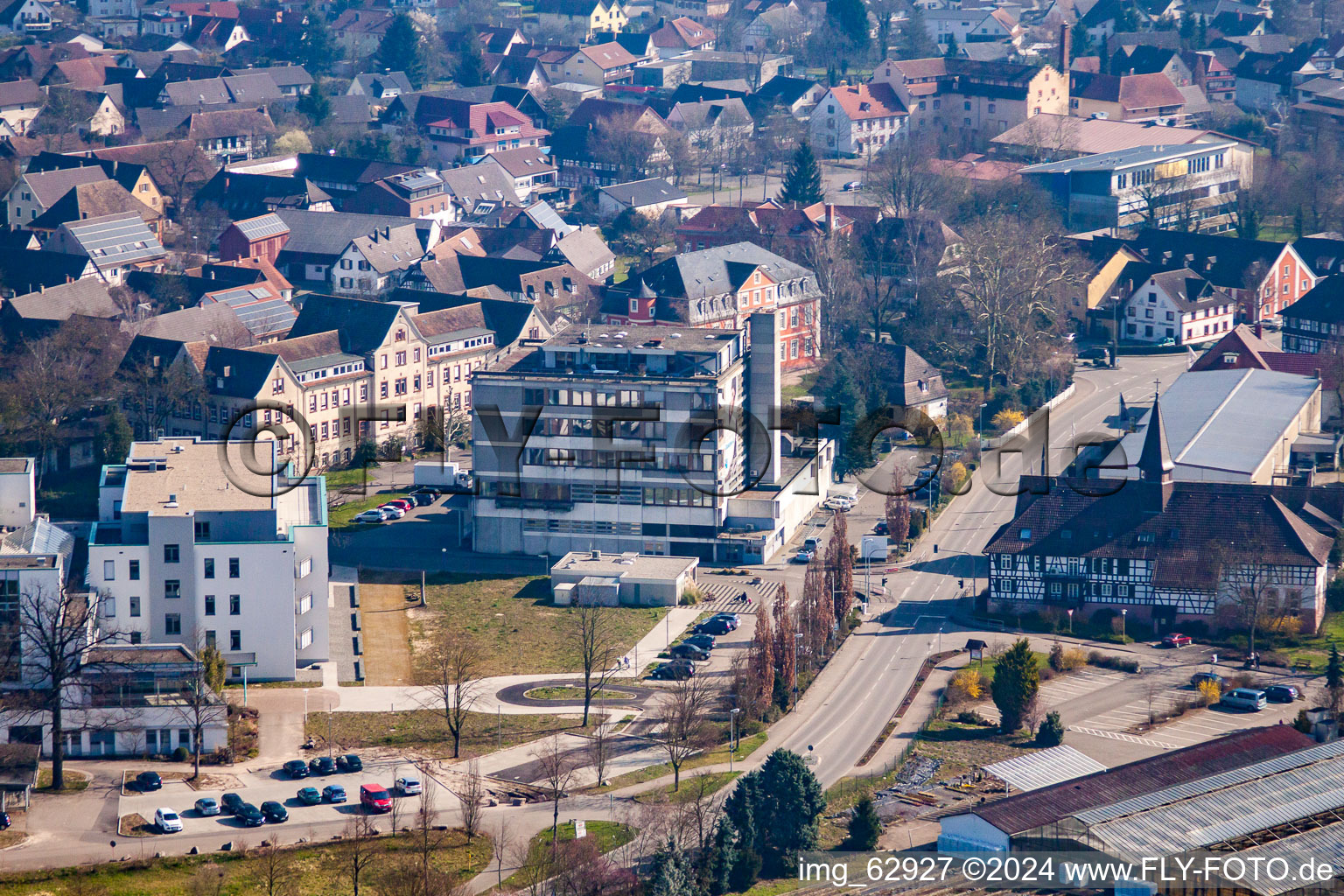 Centre d'épilepsie Kork à le quartier Kork in Kehl dans le département Bade-Wurtemberg, Allemagne d'en haut