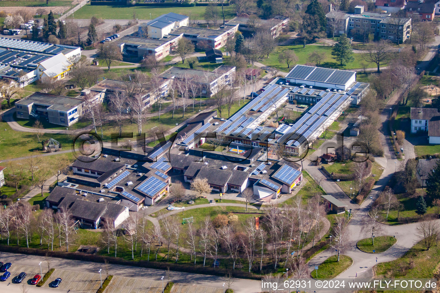 Vue aérienne de Association scolaire d'Oberlin à le quartier Kork in Kehl dans le département Bade-Wurtemberg, Allemagne