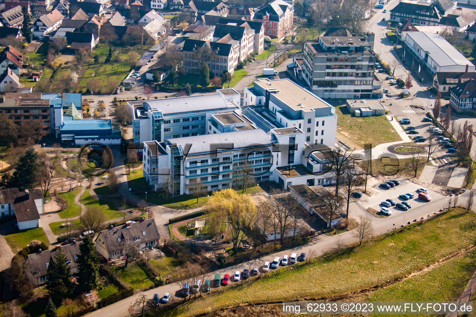 Centre d'épilepsie Kork à le quartier Kork in Kehl dans le département Bade-Wurtemberg, Allemagne vue d'en haut