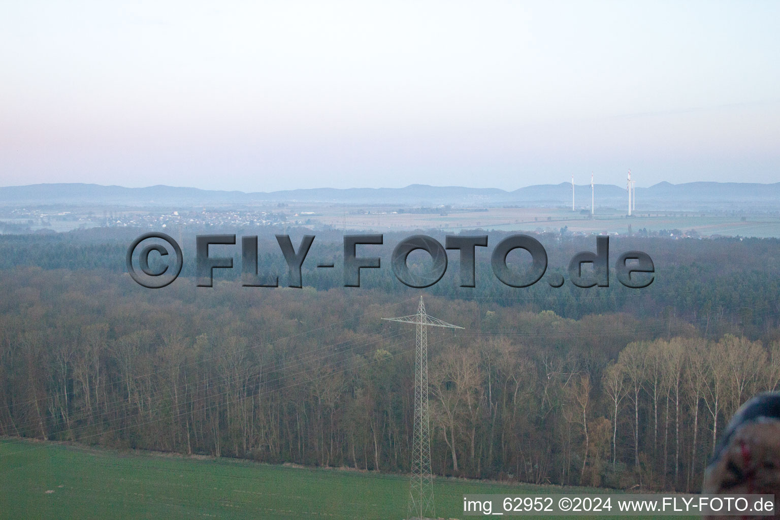 Photographie aérienne de Vallée d'Otterbachtal à Minfeld dans le département Rhénanie-Palatinat, Allemagne