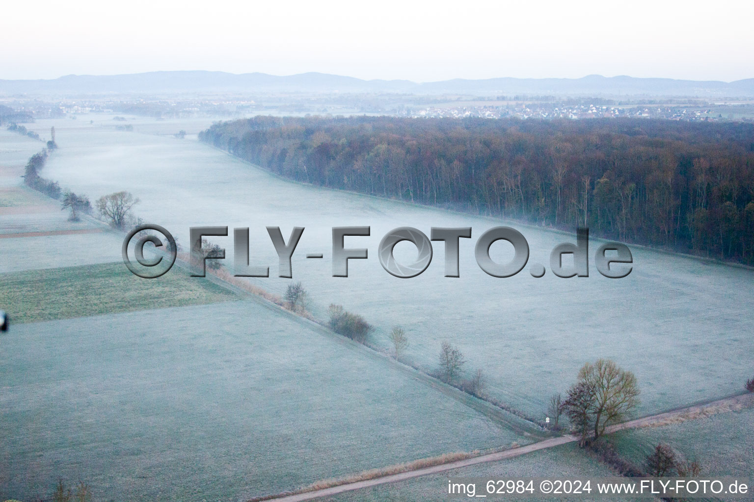 Photographie aérienne de Vallée d'Otterbachtal à Minfeld dans le département Rhénanie-Palatinat, Allemagne