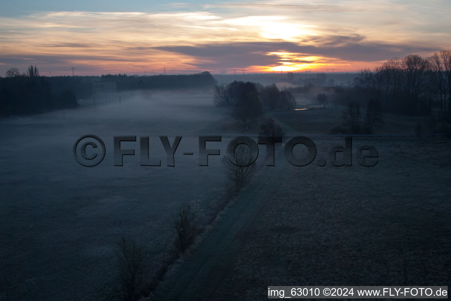 Photographie aérienne de Vallée d'Otterbachtal à Minfeld dans le département Rhénanie-Palatinat, Allemagne