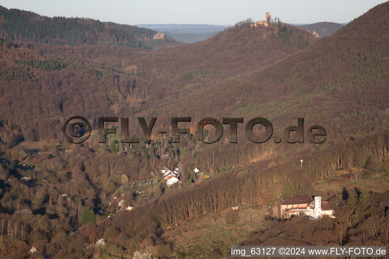 Vue aérienne de Leinsweiler dans le département Rhénanie-Palatinat, Allemagne