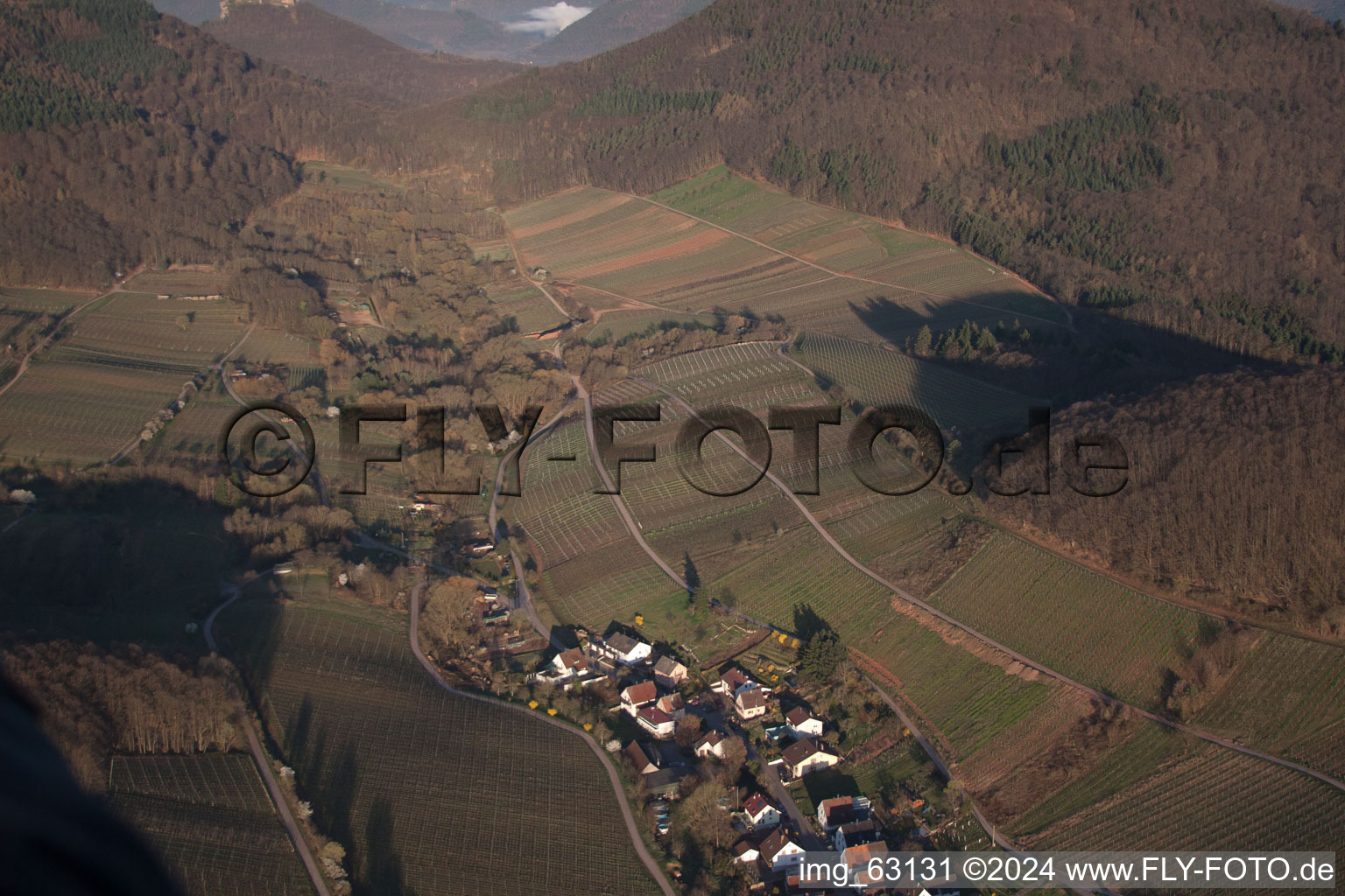 Vue aérienne de Ranschbach dans le département Rhénanie-Palatinat, Allemagne