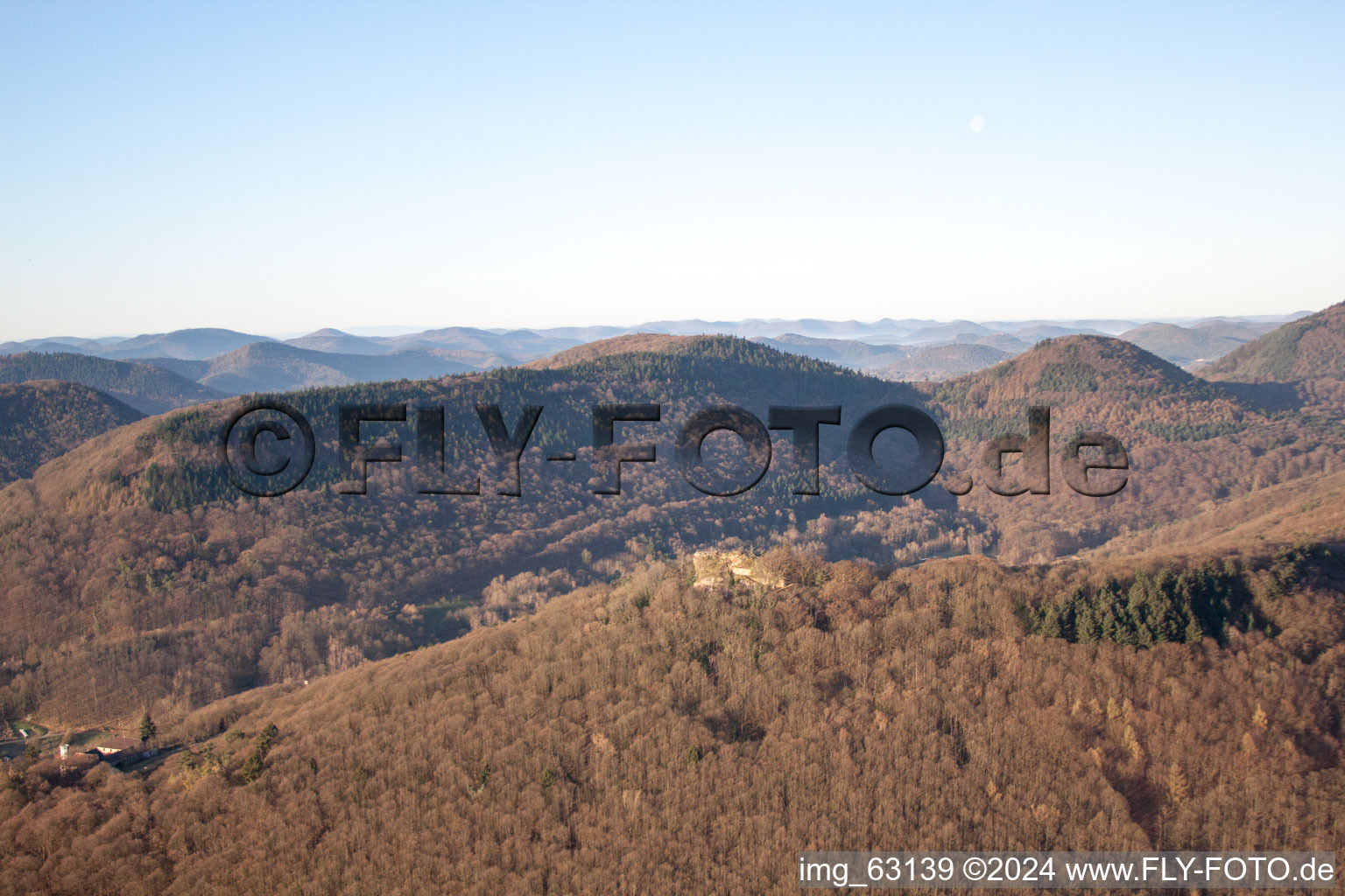 Vue oblique de Ranschbach dans le département Rhénanie-Palatinat, Allemagne