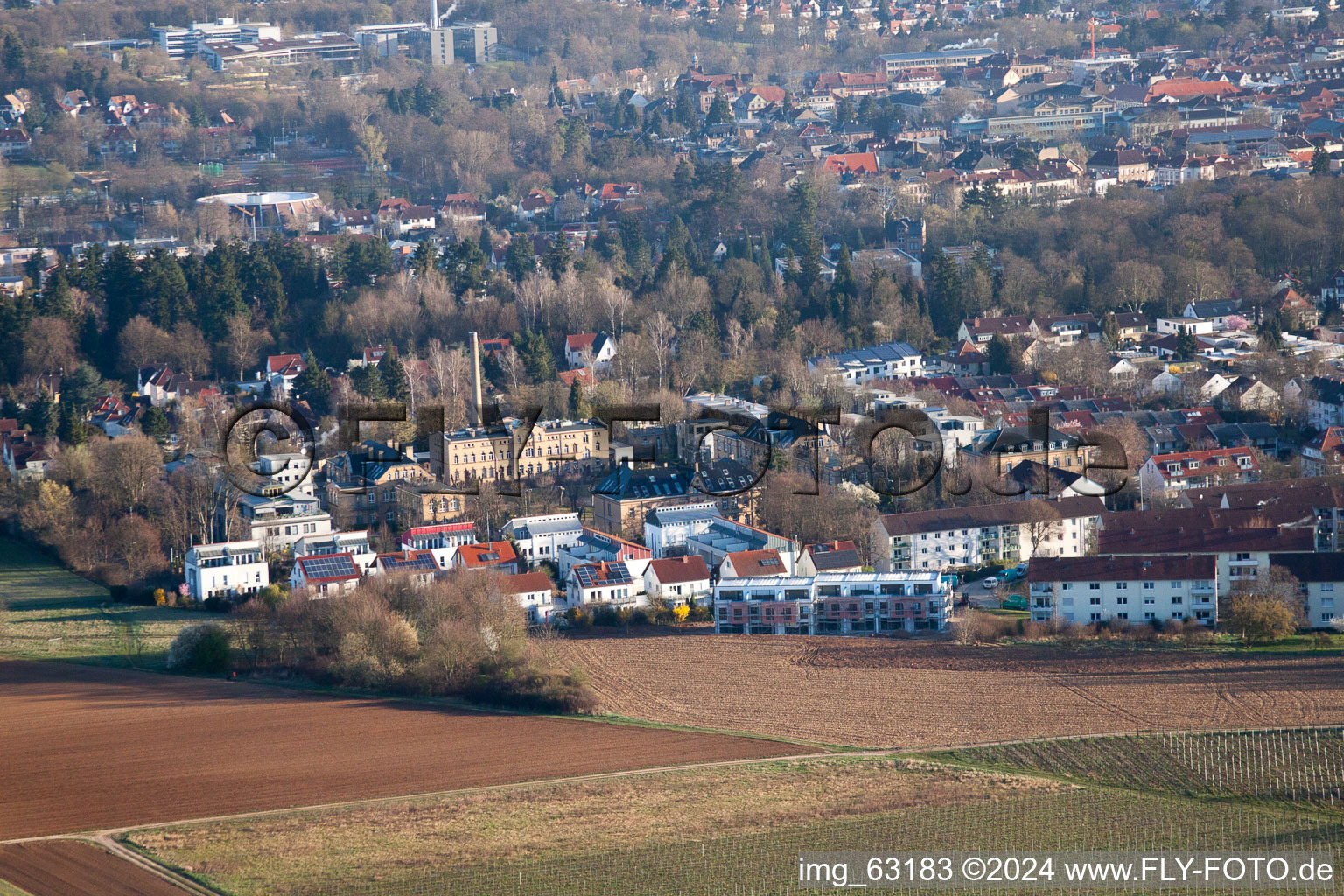 Wollmesheimer Höhe à Landau in der Pfalz dans le département Rhénanie-Palatinat, Allemagne depuis l'avion