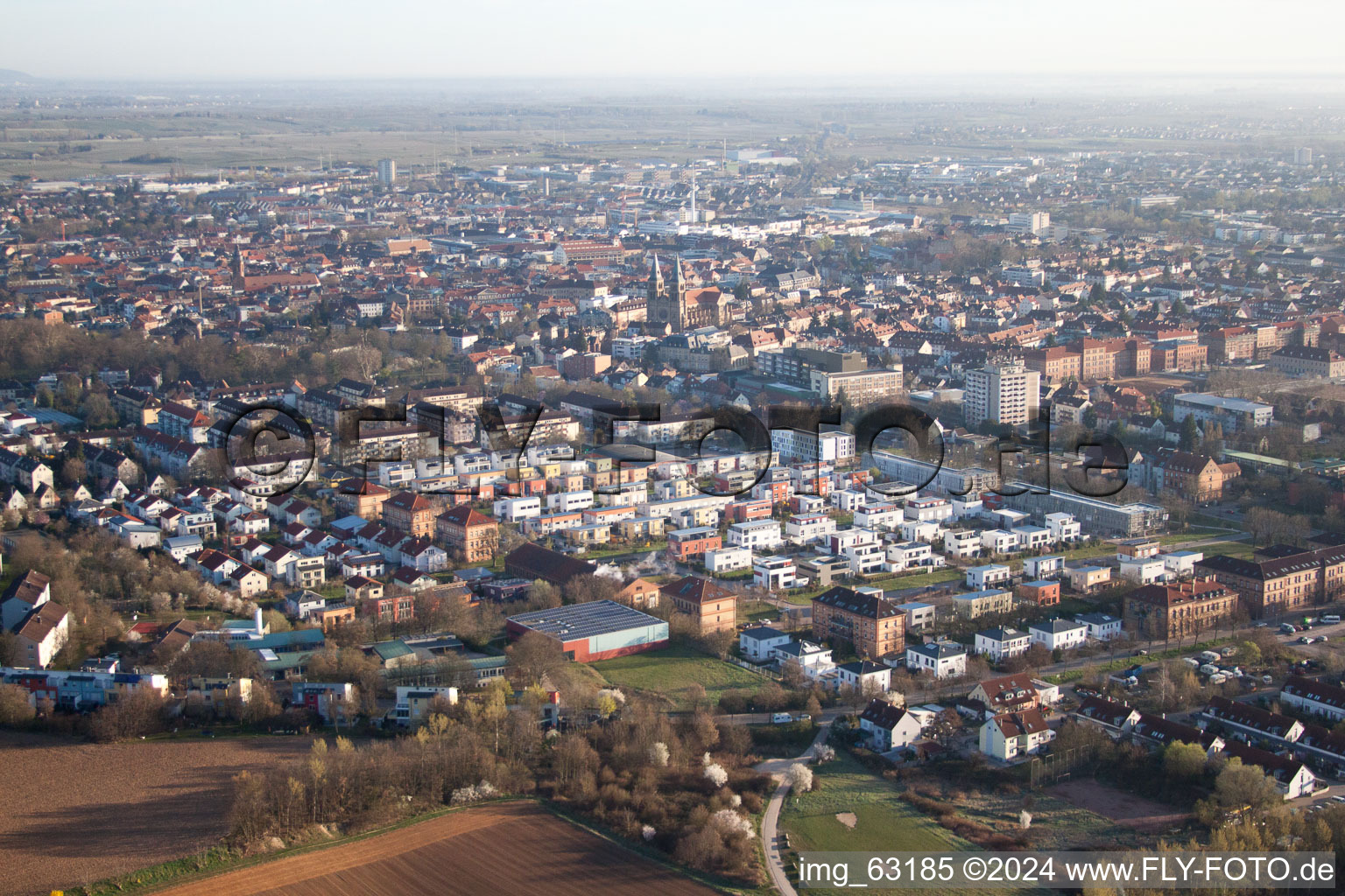 Vue aérienne de Quartier Vauban à Landau in der Pfalz dans le département Rhénanie-Palatinat, Allemagne