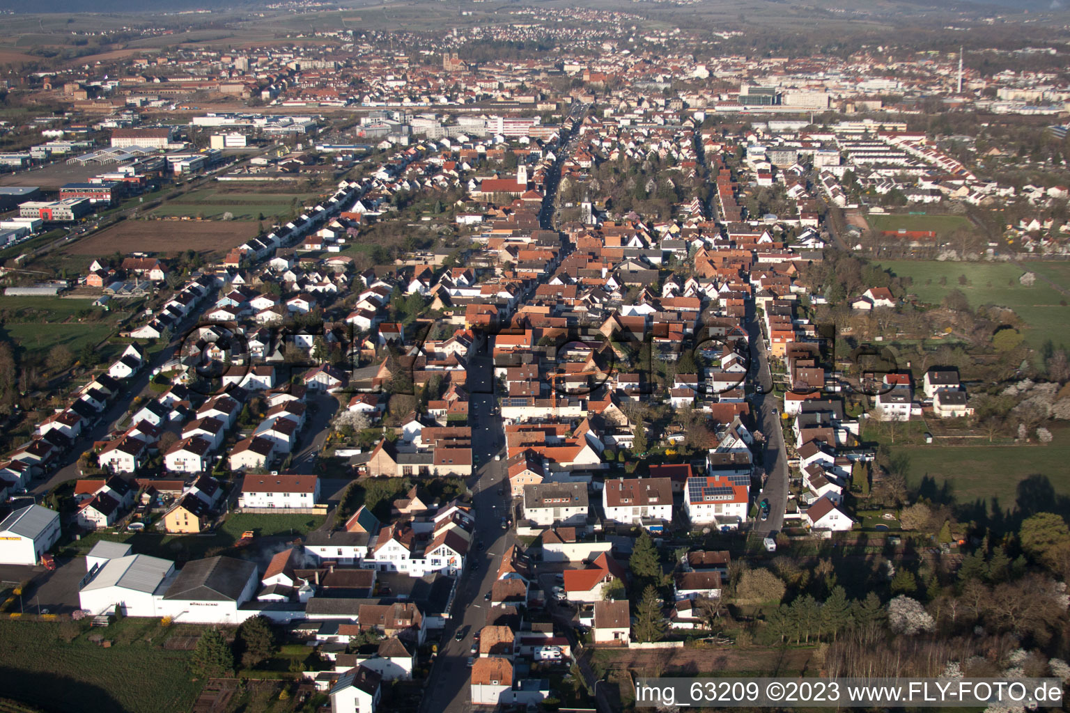 Quartier Queichheim in Landau in der Pfalz dans le département Rhénanie-Palatinat, Allemagne vu d'un drone