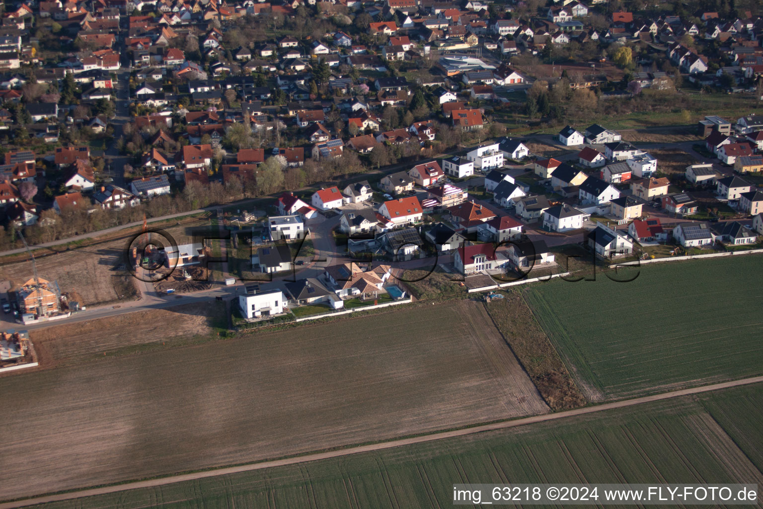 Photographie aérienne de Nouvelle zone de développement Am Steinsteg à Bornheim dans le département Rhénanie-Palatinat, Allemagne