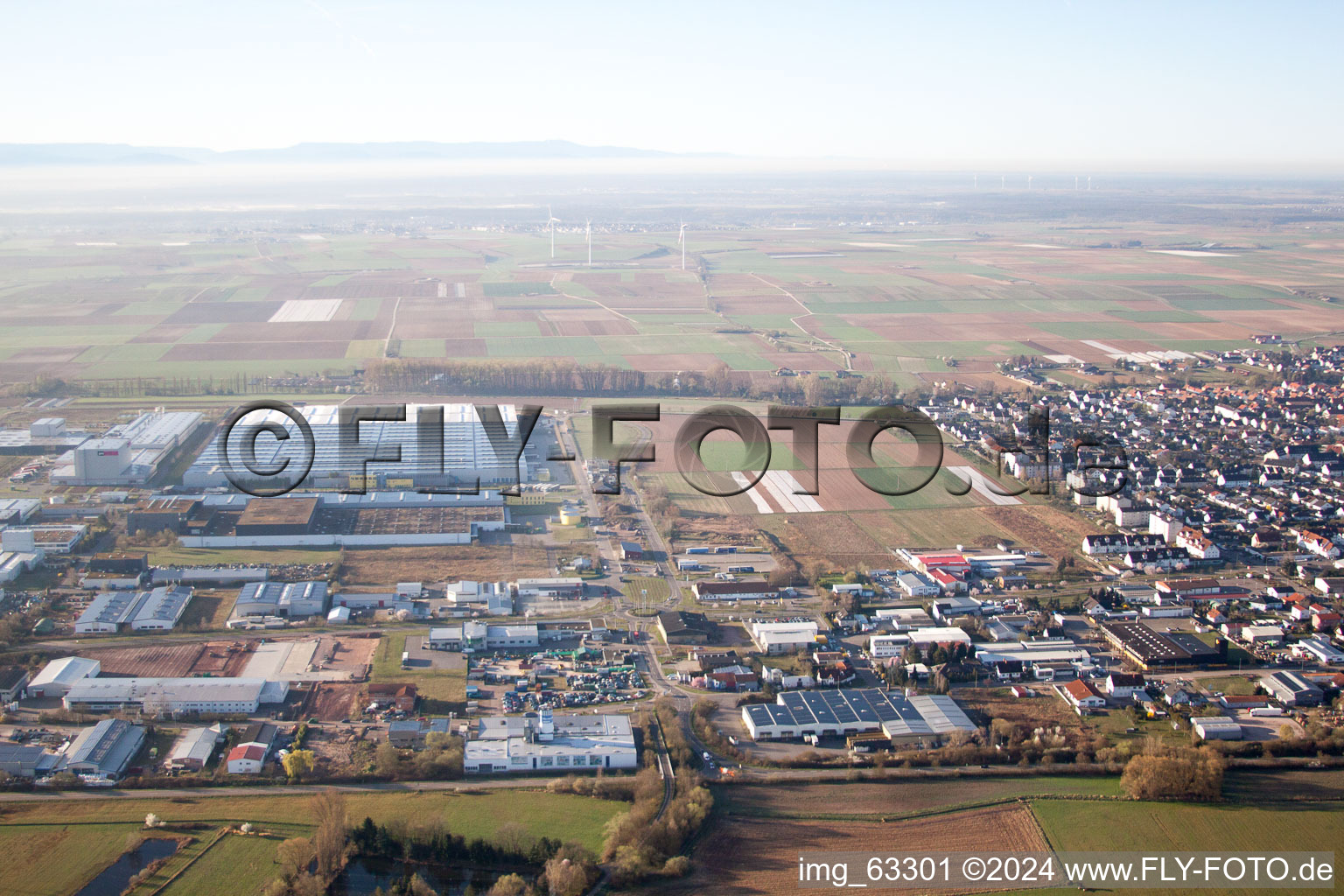 Image drone de Quartier Offenbach in Offenbach an der Queich dans le département Rhénanie-Palatinat, Allemagne