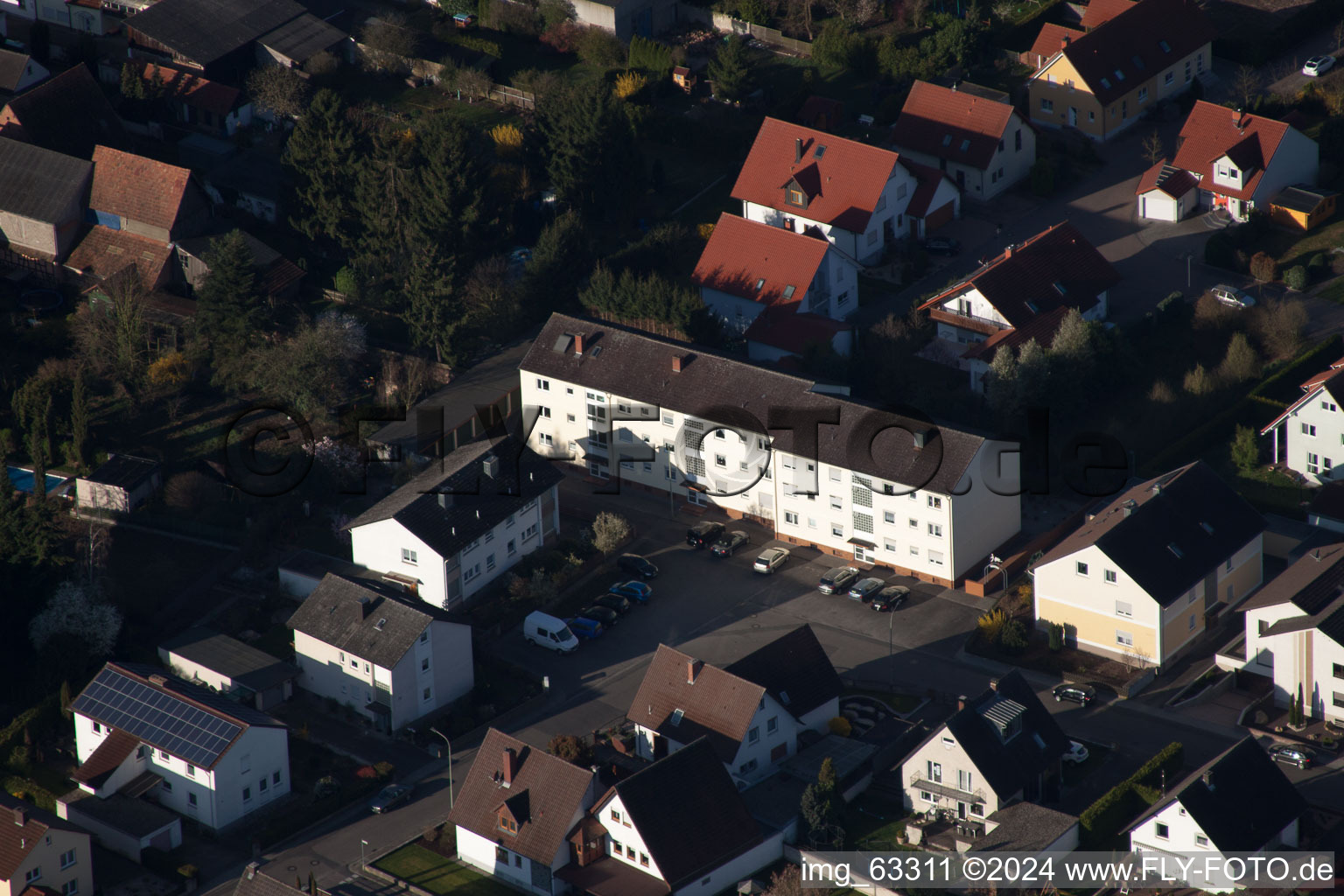 Quartier Offenbach in Offenbach an der Queich dans le département Rhénanie-Palatinat, Allemagne depuis l'avion