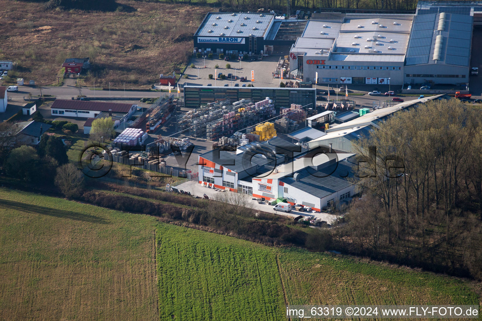 Photographie aérienne de Zone industrielle de Horst à le quartier Minderslachen in Kandel dans le département Rhénanie-Palatinat, Allemagne