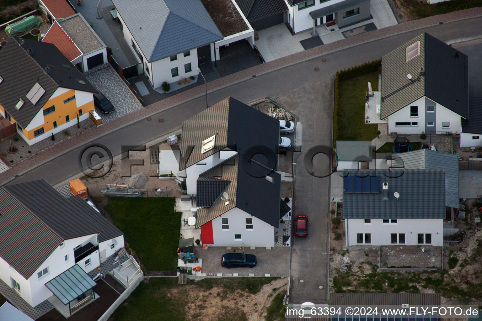 Enregistrement par drone de Jockgrim dans le département Rhénanie-Palatinat, Allemagne