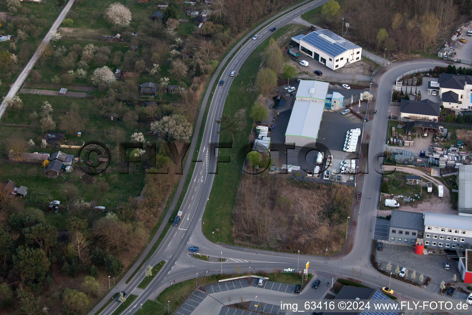 Enregistrement par drone de Jockgrim dans le département Rhénanie-Palatinat, Allemagne