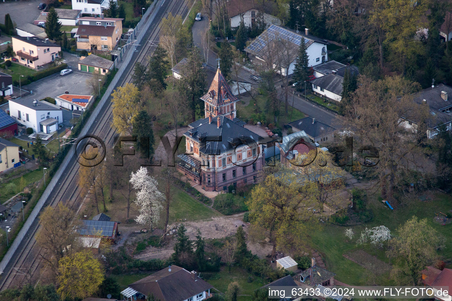 Jockgrim dans le département Rhénanie-Palatinat, Allemagne vue du ciel