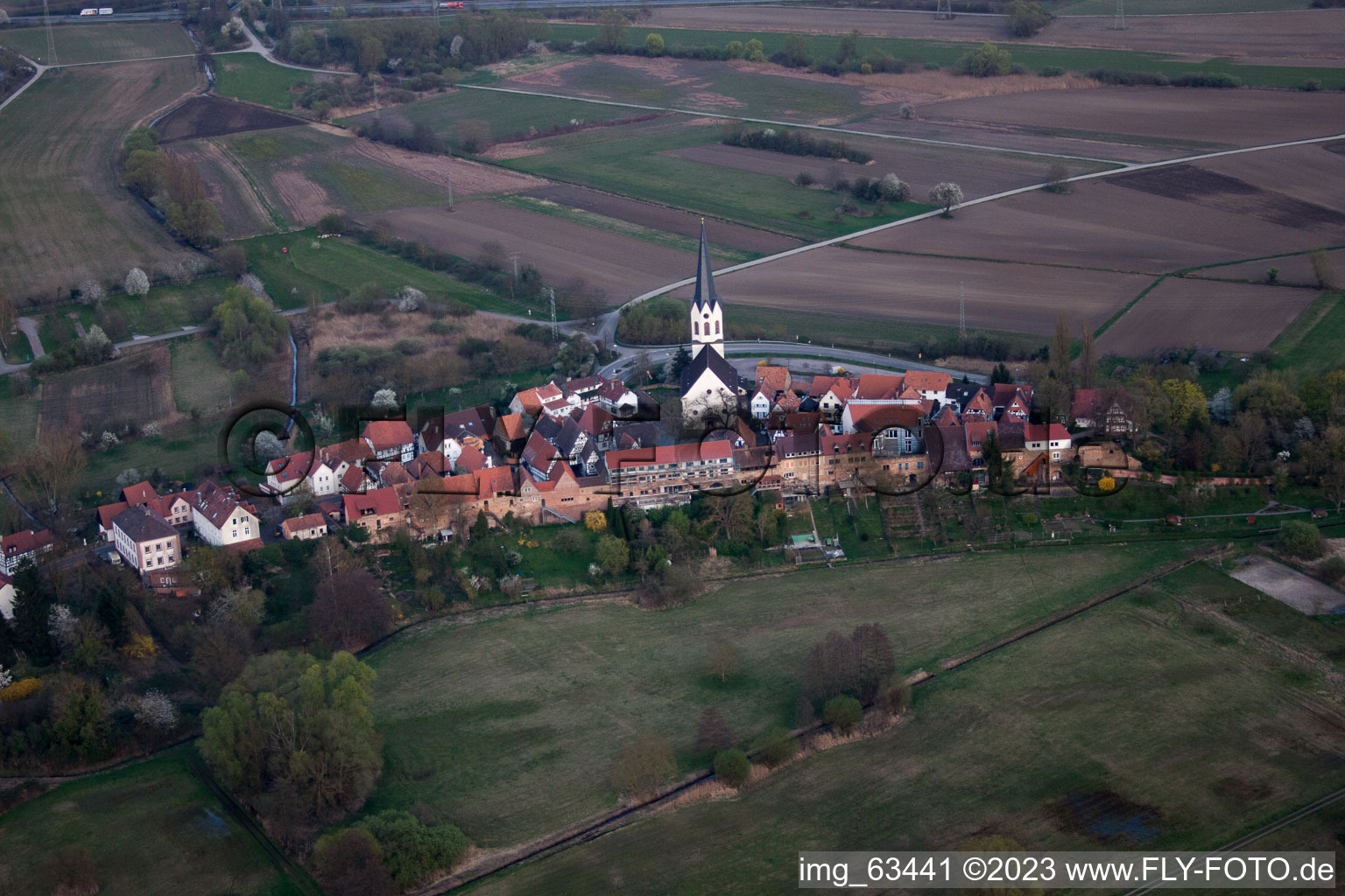 Photographie aérienne de Jockgrim dans le département Rhénanie-Palatinat, Allemagne