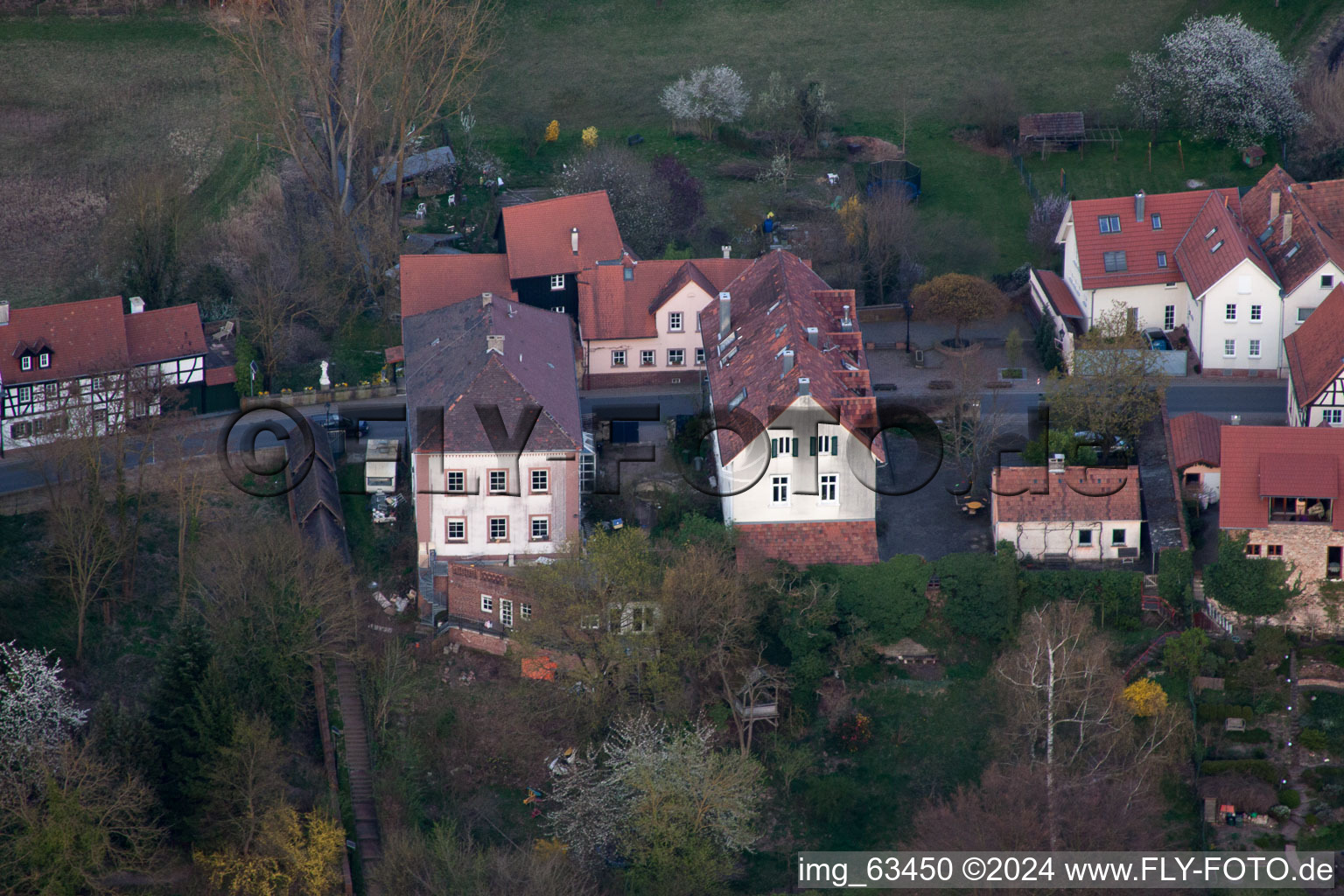 Jockgrim dans le département Rhénanie-Palatinat, Allemagne vue du ciel