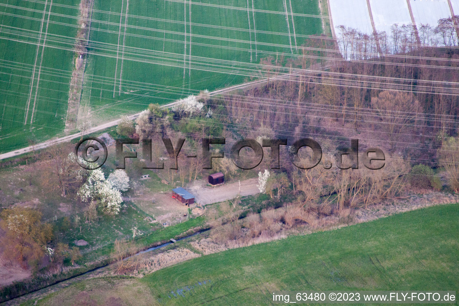 Enregistrement par drone de Jockgrim dans le département Rhénanie-Palatinat, Allemagne