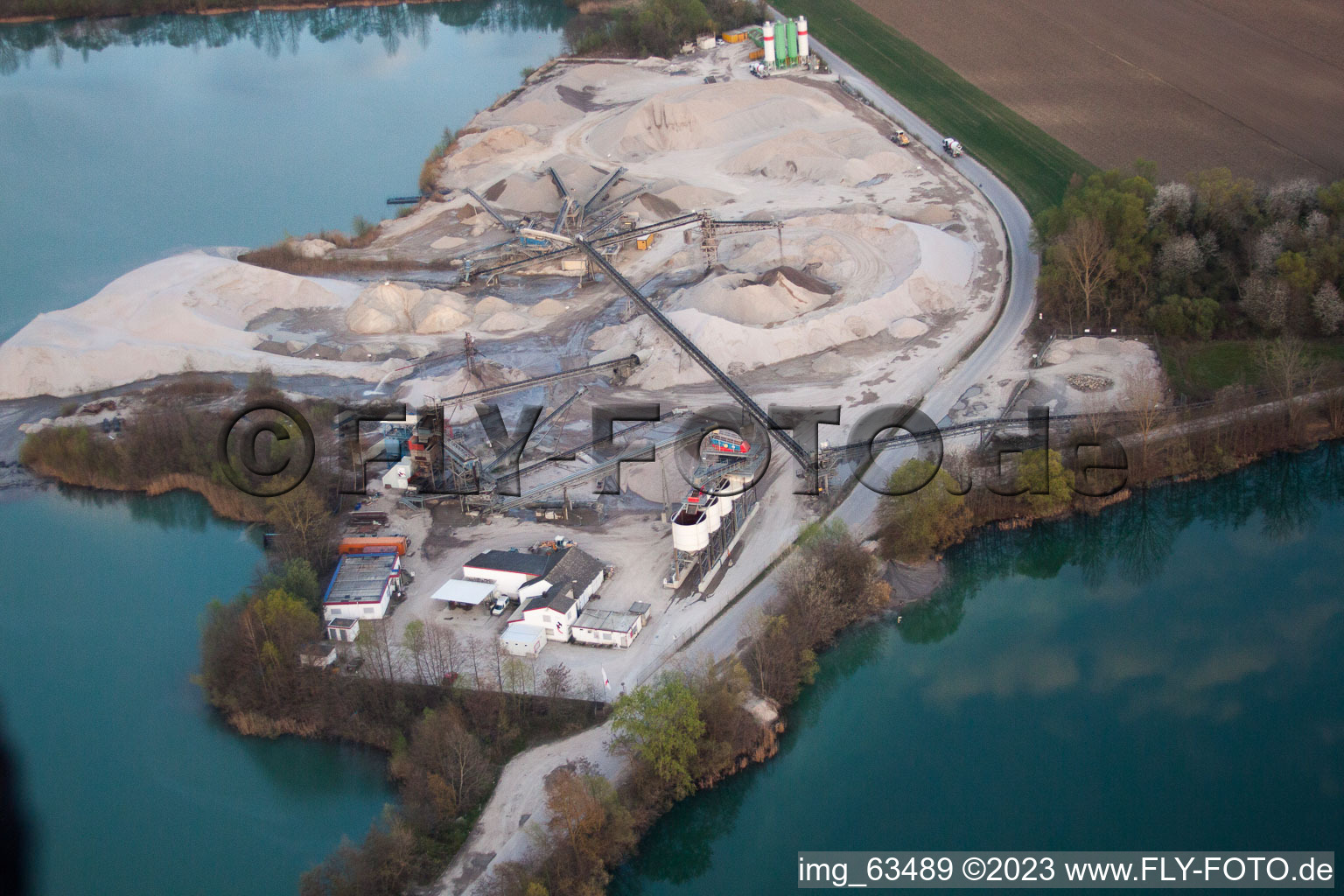 Vue oblique de Jockgrim dans le département Rhénanie-Palatinat, Allemagne