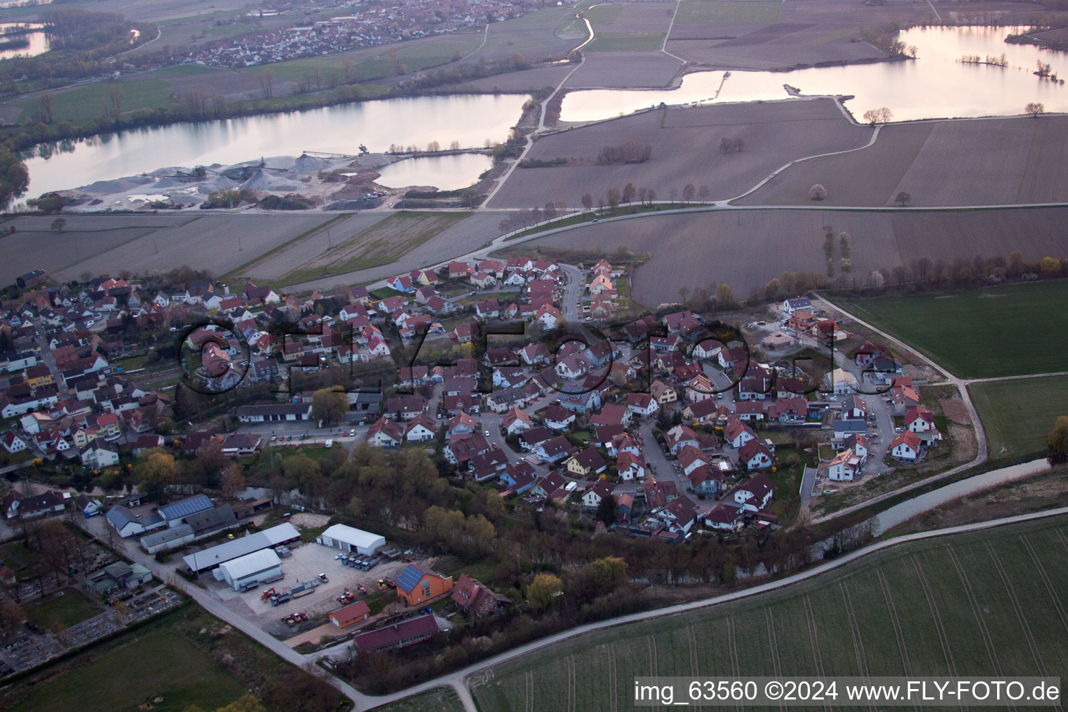 Leimersheim dans le département Rhénanie-Palatinat, Allemagne d'un drone