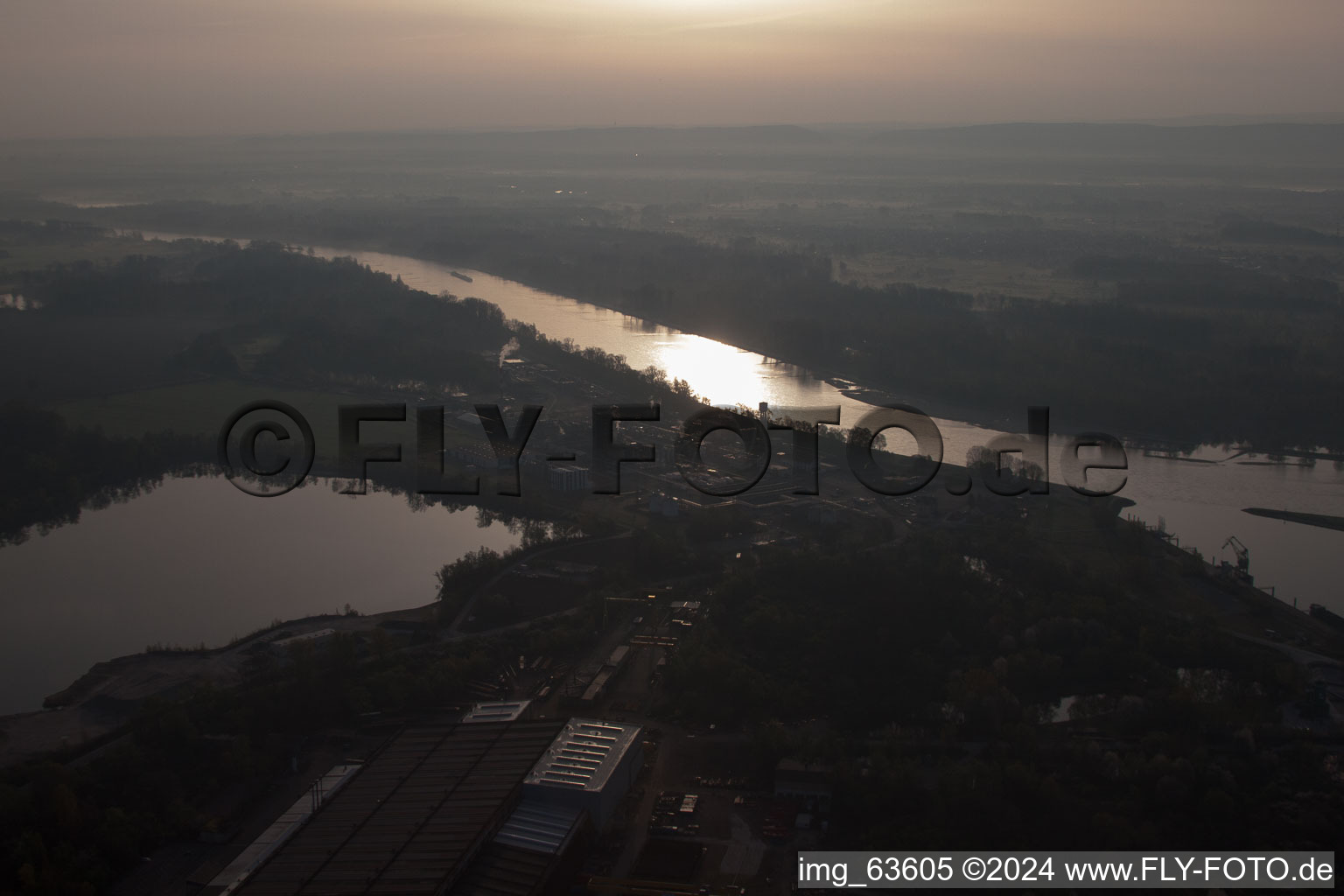 Image drone de Lauterbourg dans le département Bas Rhin, France