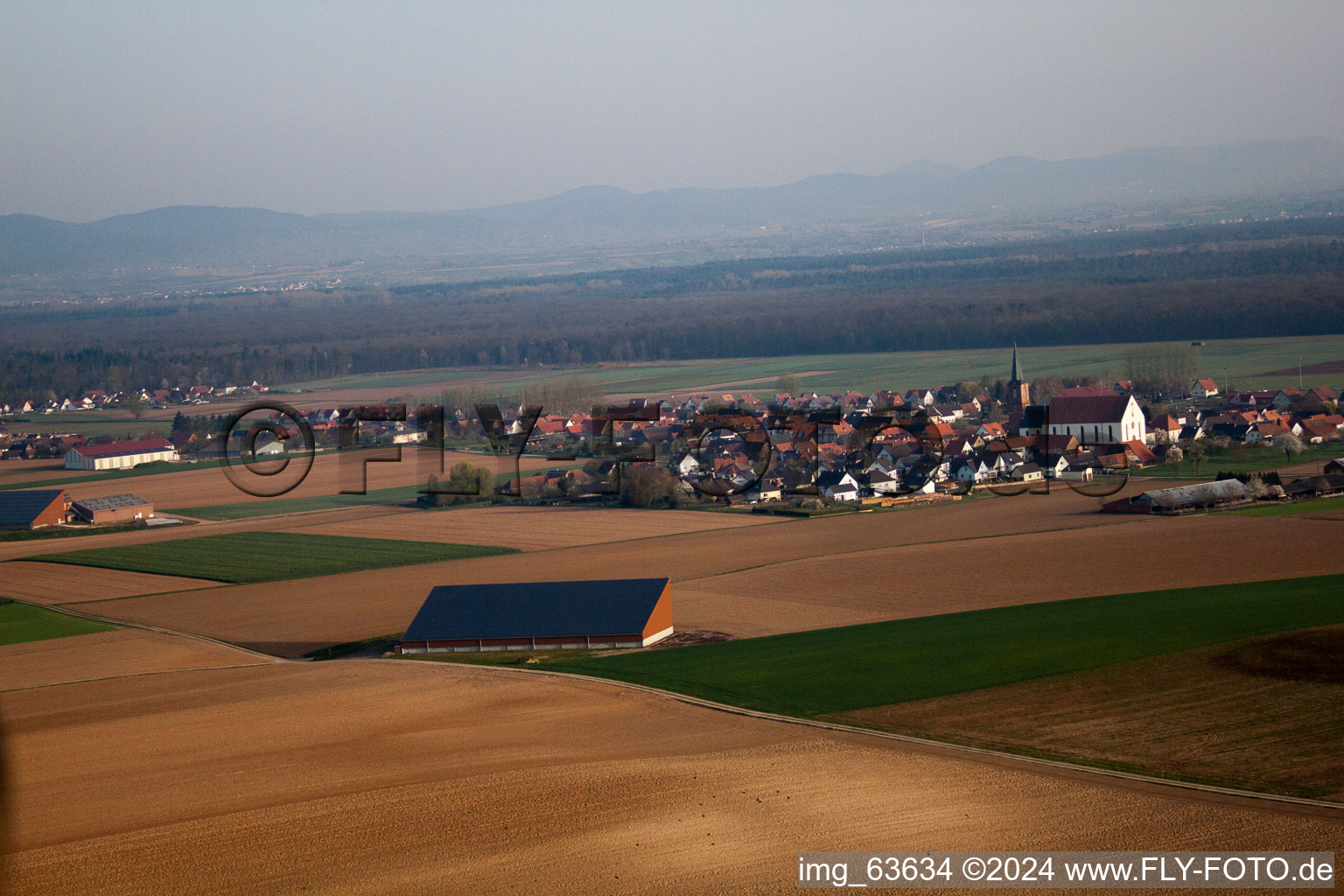 Photographie aérienne de Schleithal dans le département Bas Rhin, France