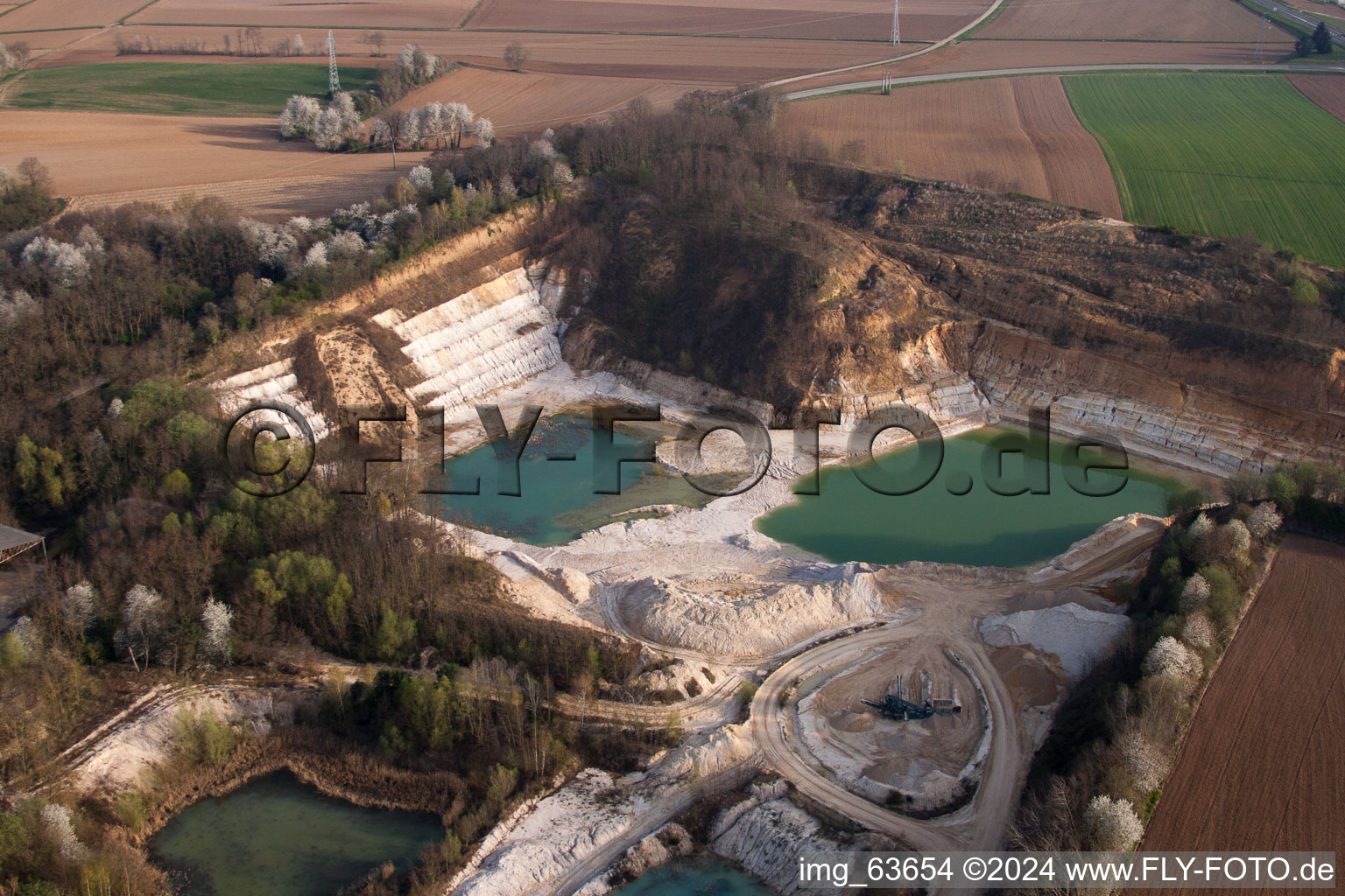 Riedseltz dans le département Bas Rhin, France d'en haut