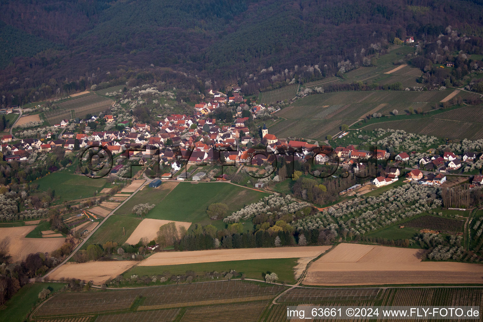 Rott dans le département Bas Rhin, France d'en haut