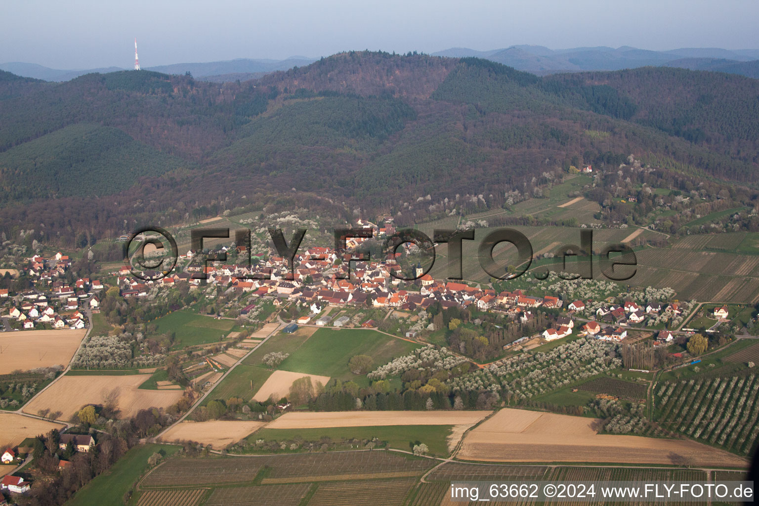 Rott dans le département Bas Rhin, France d'en haut