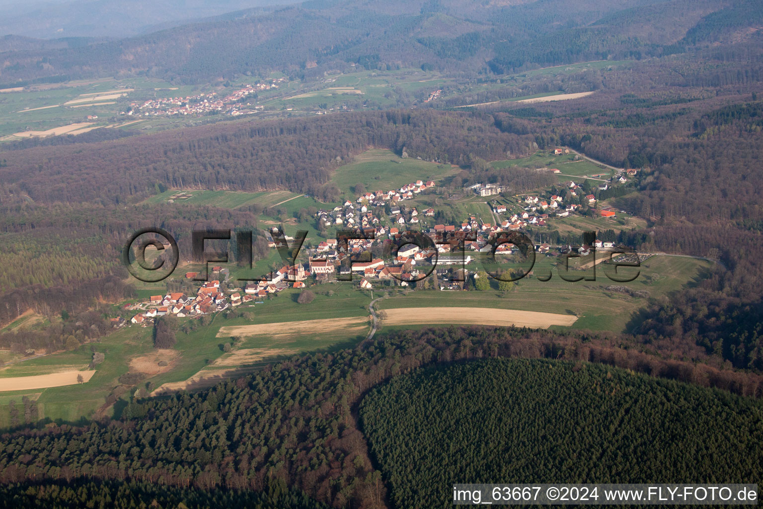 Cleebourg dans le département Bas Rhin, France d'en haut