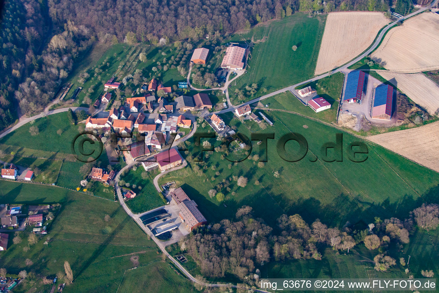 Enregistrement par drone de Lembach dans le département Bas Rhin, France