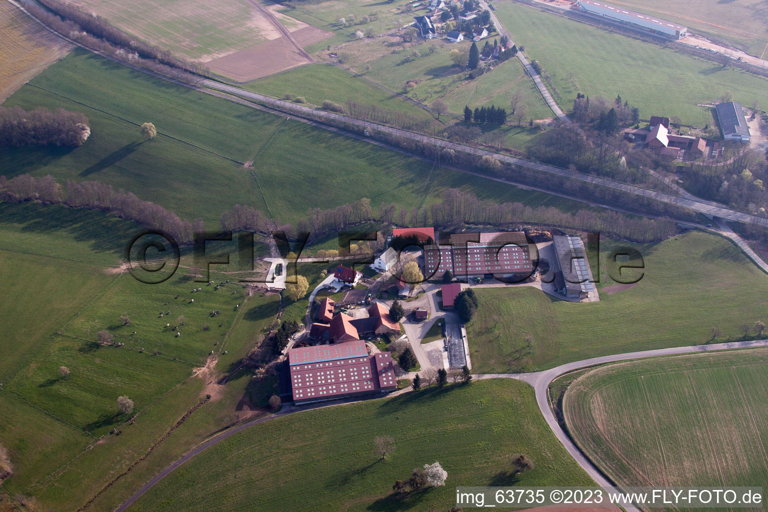 Gumbrechtshoffen dans le département Bas Rhin, France d'en haut
