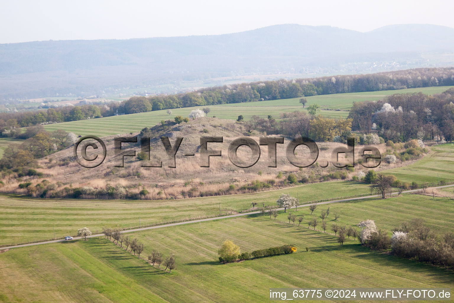 Gunstett dans le département Bas Rhin, France depuis l'avion