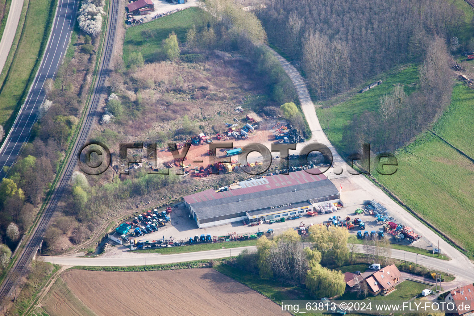 Vue oblique de Hoffen dans le département Bas Rhin, France