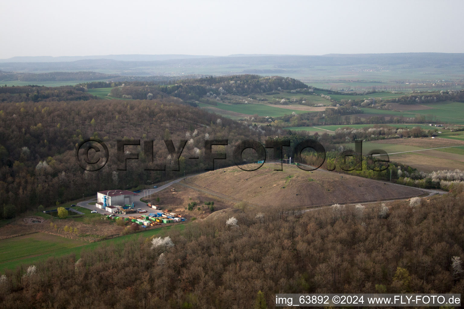 Vue aérienne de Décharge à Breitensee dans le département Bavière, Allemagne