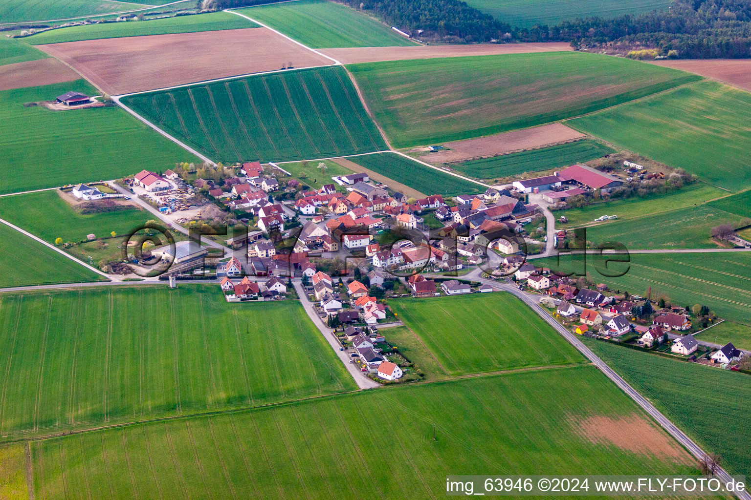 Vue aérienne de Quartier Dürrnhof in Bad Neustadt an der Saale dans le département Bavière, Allemagne