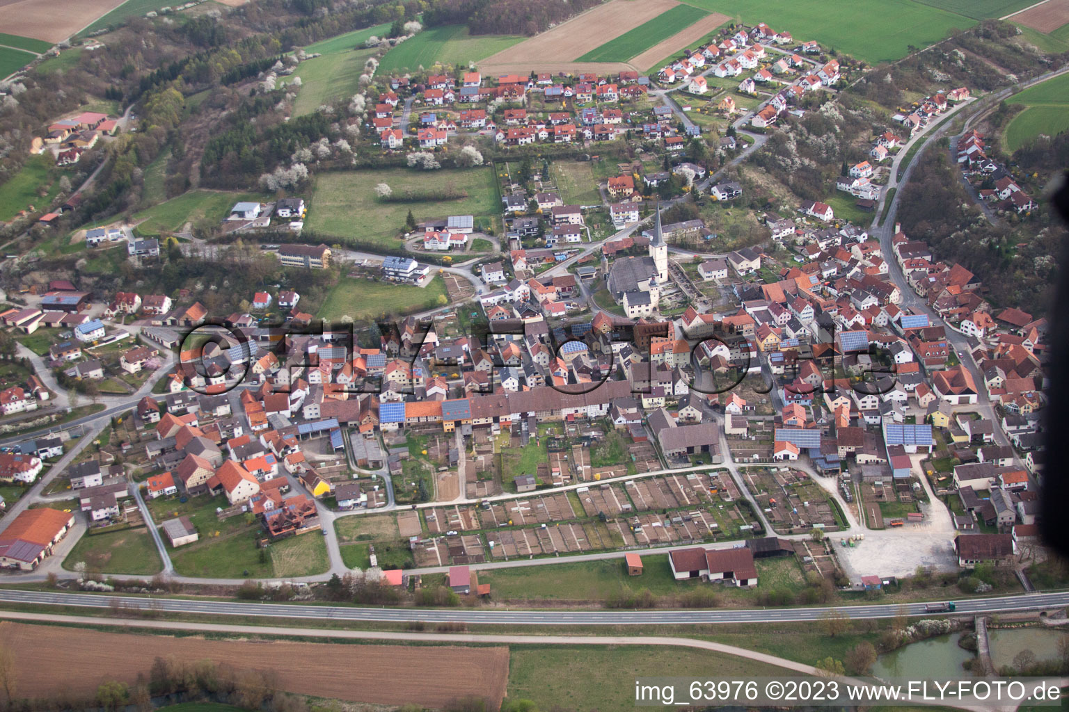 Hollstadt dans le département Bavière, Allemagne d'en haut