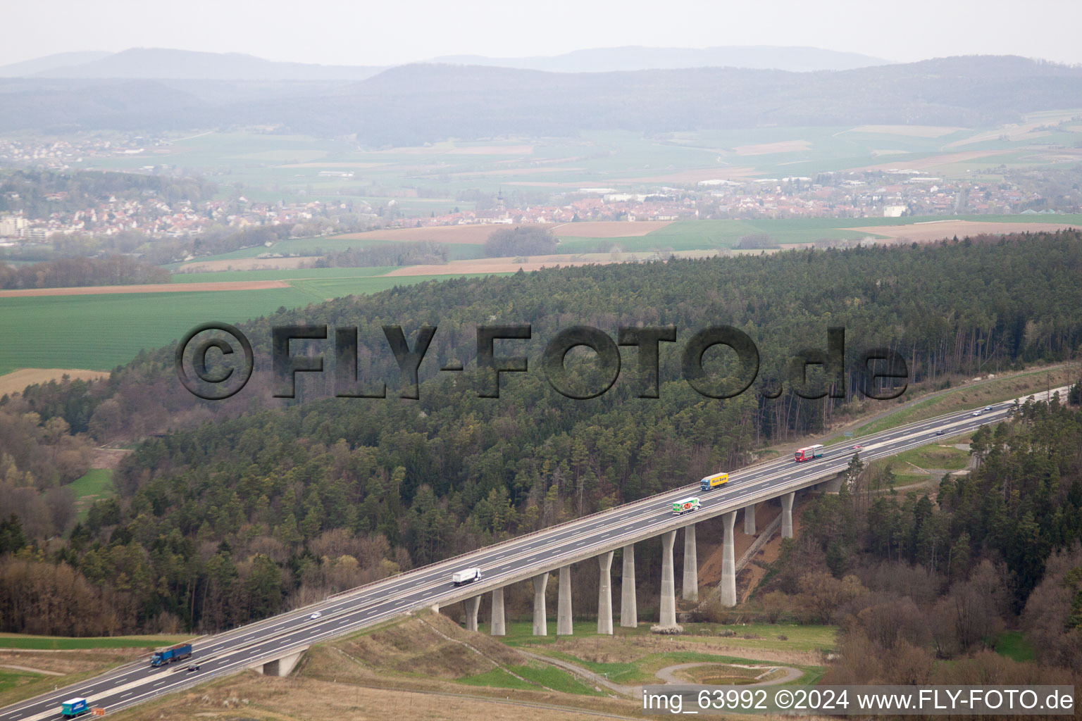 Vue aérienne de Bahra dans le département Bavière, Allemagne