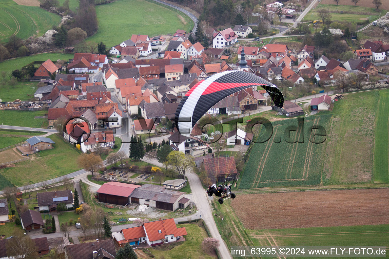 Photographie aérienne de Bahra dans le département Bavière, Allemagne