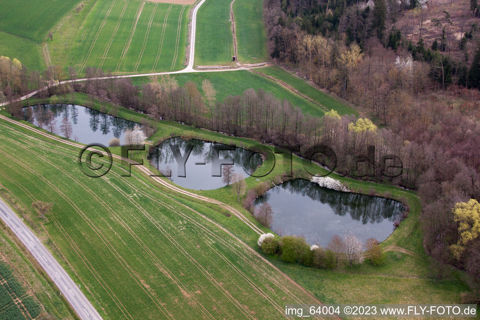 Vue aérienne de Sondheim dans le département Bavière, Allemagne