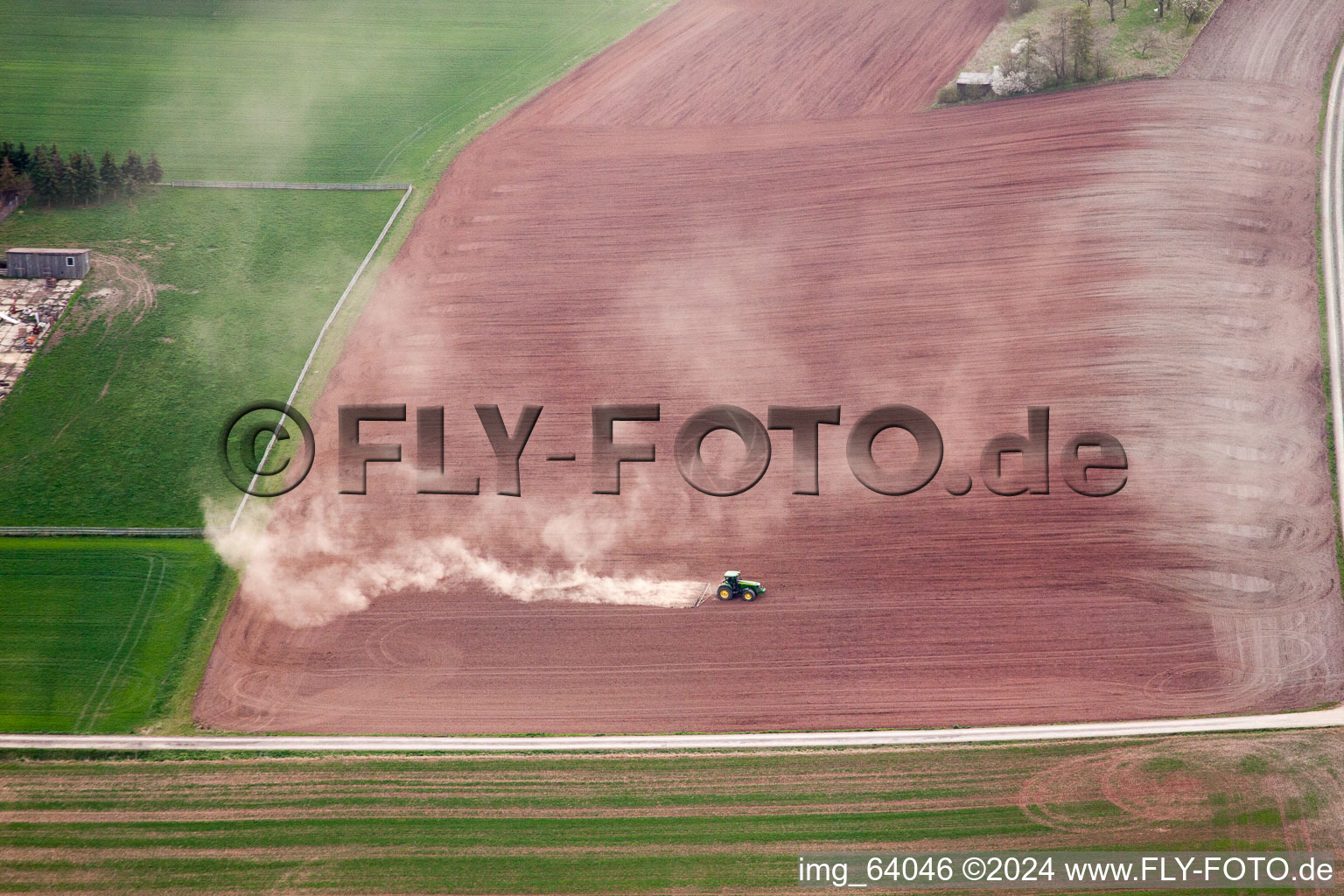 Vue aérienne de Streufdorf dans le département Thuringe, Allemagne