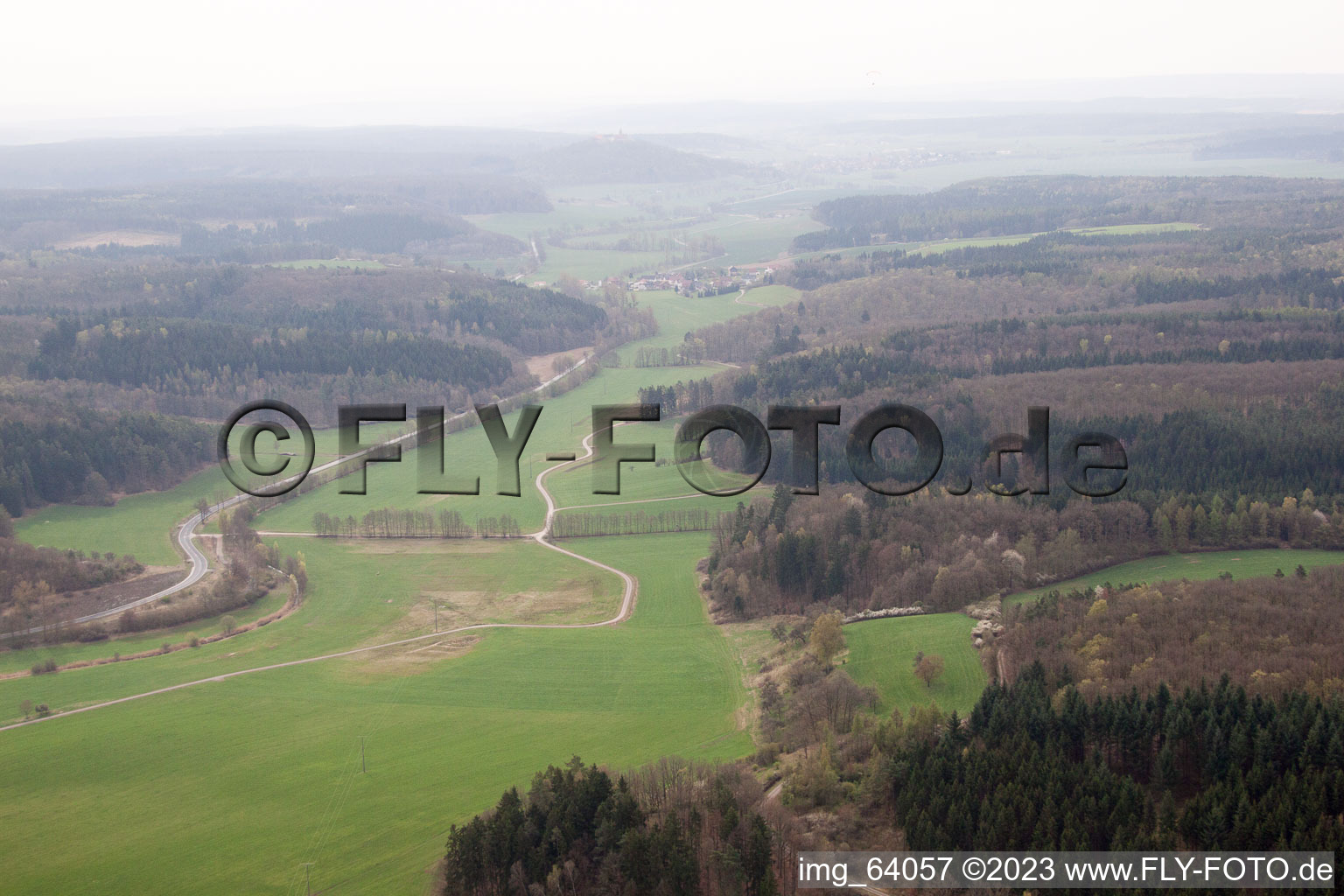 Photographie aérienne de Seidingstadt dans le département Thuringe, Allemagne