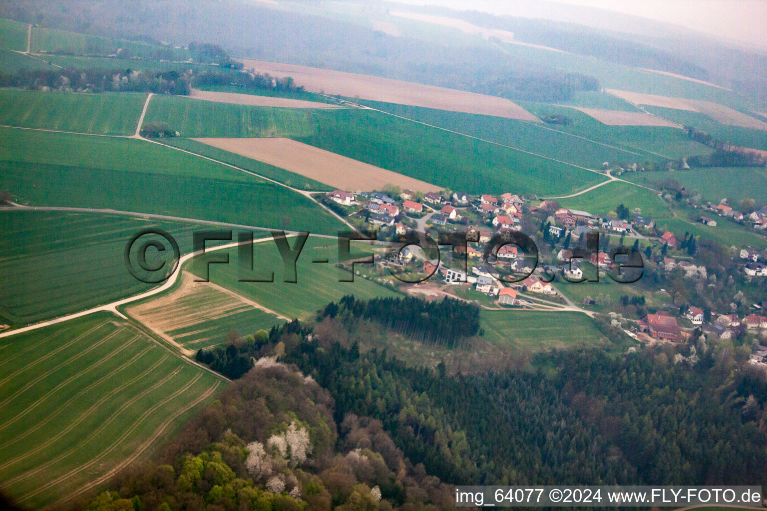 Vue aérienne de Itzgrund dans le département Bavière, Allemagne