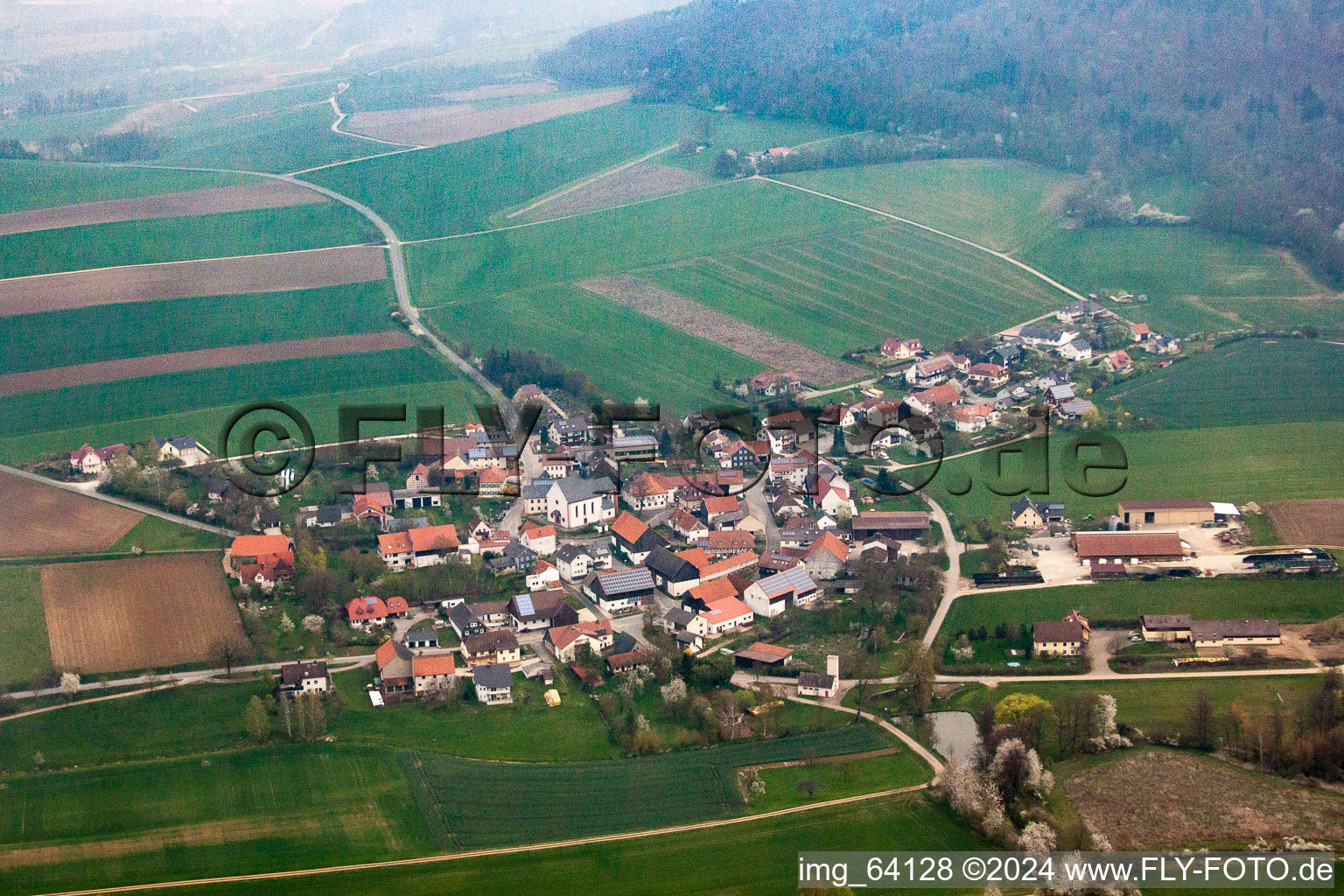 Bad Staffelstein dans le département Bavière, Allemagne vue d'en haut