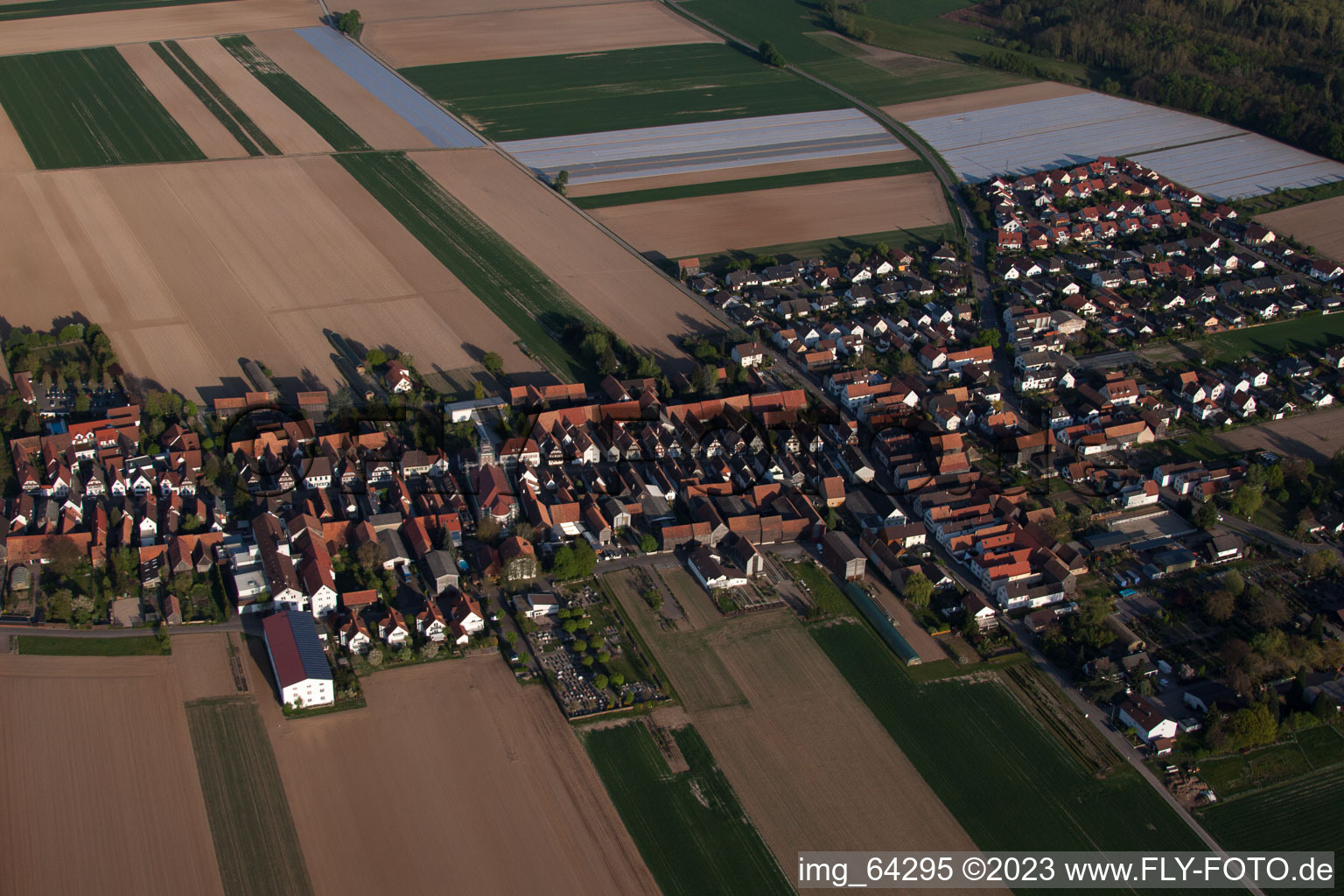 Vue oblique de Quartier Hayna in Herxheim bei Landau dans le département Rhénanie-Palatinat, Allemagne