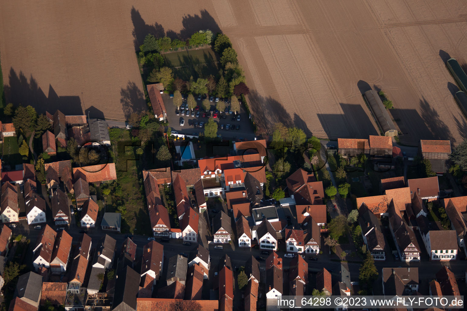 Quartier Hayna in Herxheim bei Landau dans le département Rhénanie-Palatinat, Allemagne d'en haut