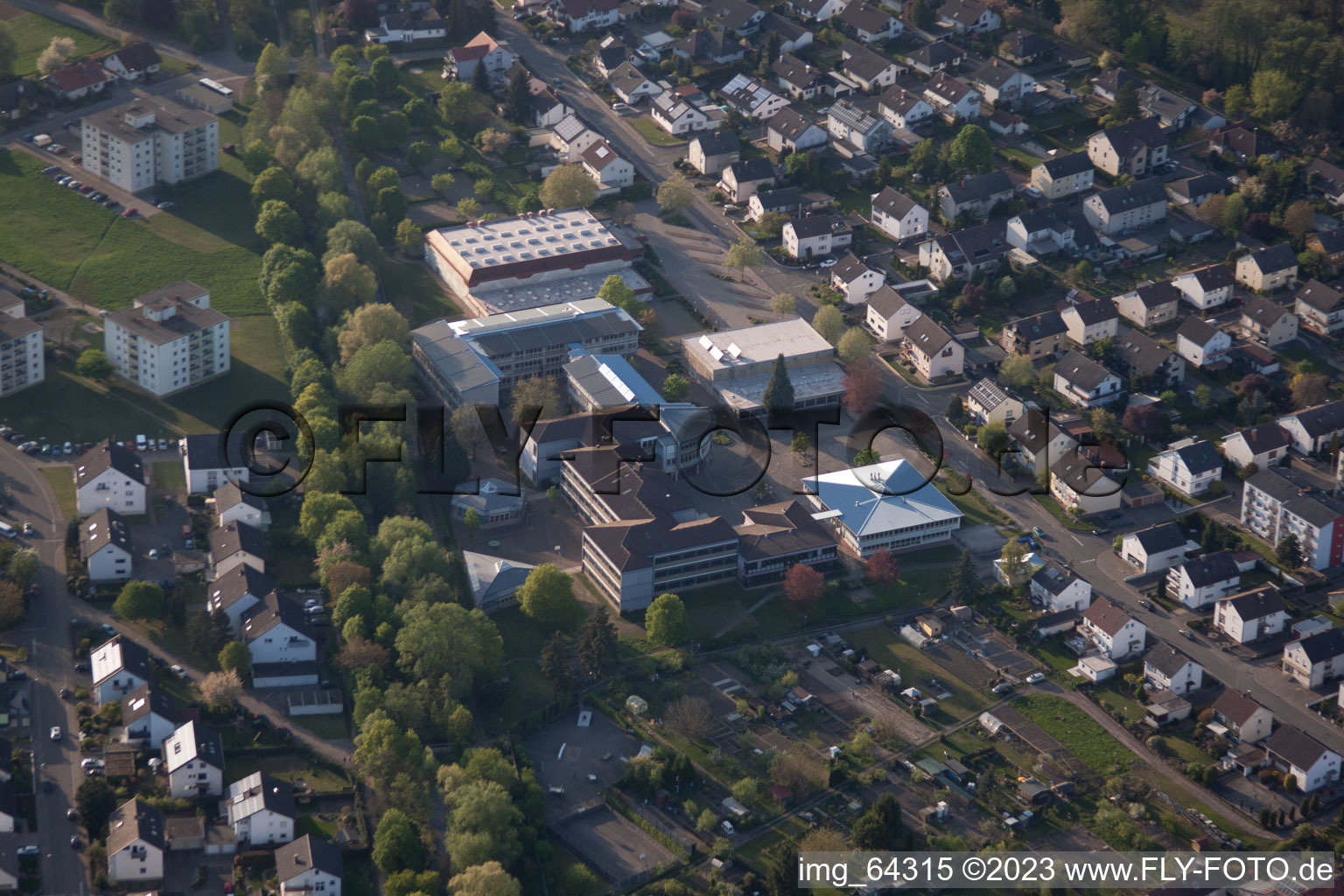 Quartier Herxheim in Herxheim bei Landau dans le département Rhénanie-Palatinat, Allemagne d'en haut