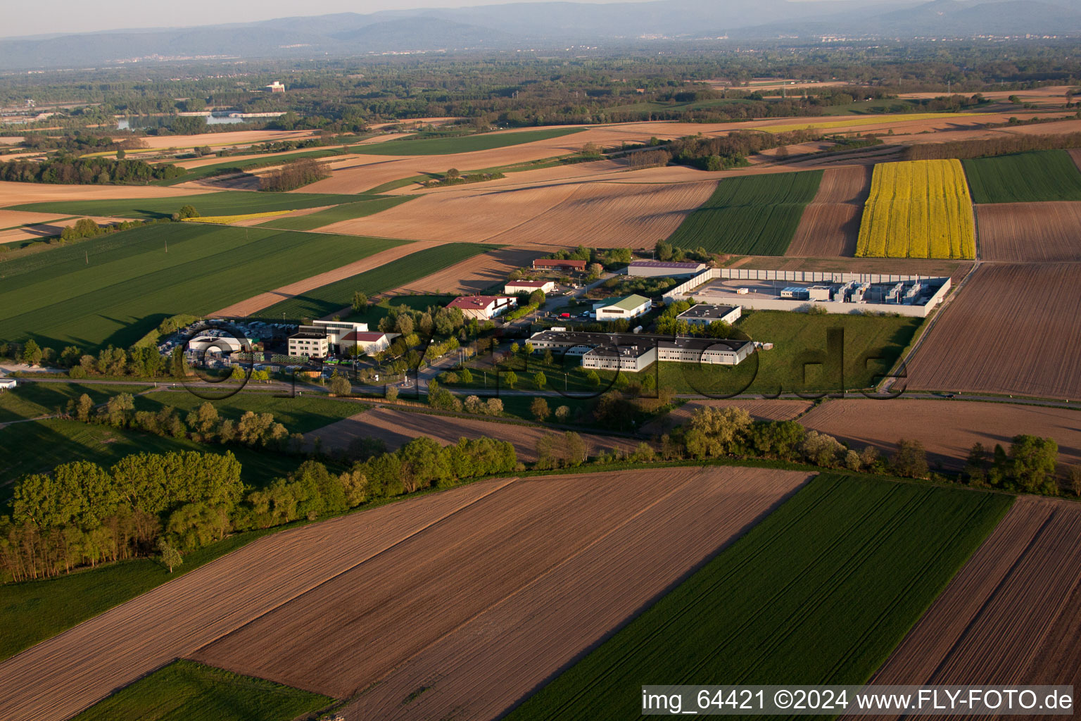 Scheibenhard dans le département Bas Rhin, France d'en haut